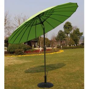 2.7M*2.7M Medium Size Crank Folding Heavy Duty Outdoor Garden Patio Fiberglass Umbrella With Logo Prints UMB-028 