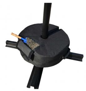Good Stability Dia.45 X 15 Cm Round Shape Sandfill Water Repellent Parasol Base For All Umbrella Poles
