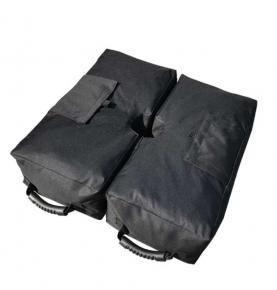 Patio Umbrella Base 51X51X15cm Square Shape 80Kg Weight Sand Bag Parasol Base With Fade Resistant Material