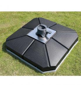 90*90*19.5Cm Black Color Water Injection Outdoor Patio Roma Umbrella Base With Steel Frame