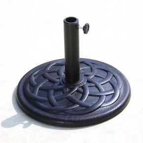  45*H32cm Round Shape 12Kg Weight Resin Outdoor Parasol Umbrella Base With Steel Pole