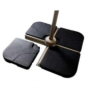  22Kg Weight 50*50*7.5Cm HDPE Plastic Outdoor Patio Umbrella Base Stand Reinforced With Concrete